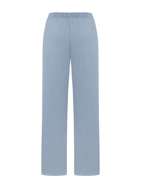 Beli Büzgülü Bebek Mavisi Pantolon