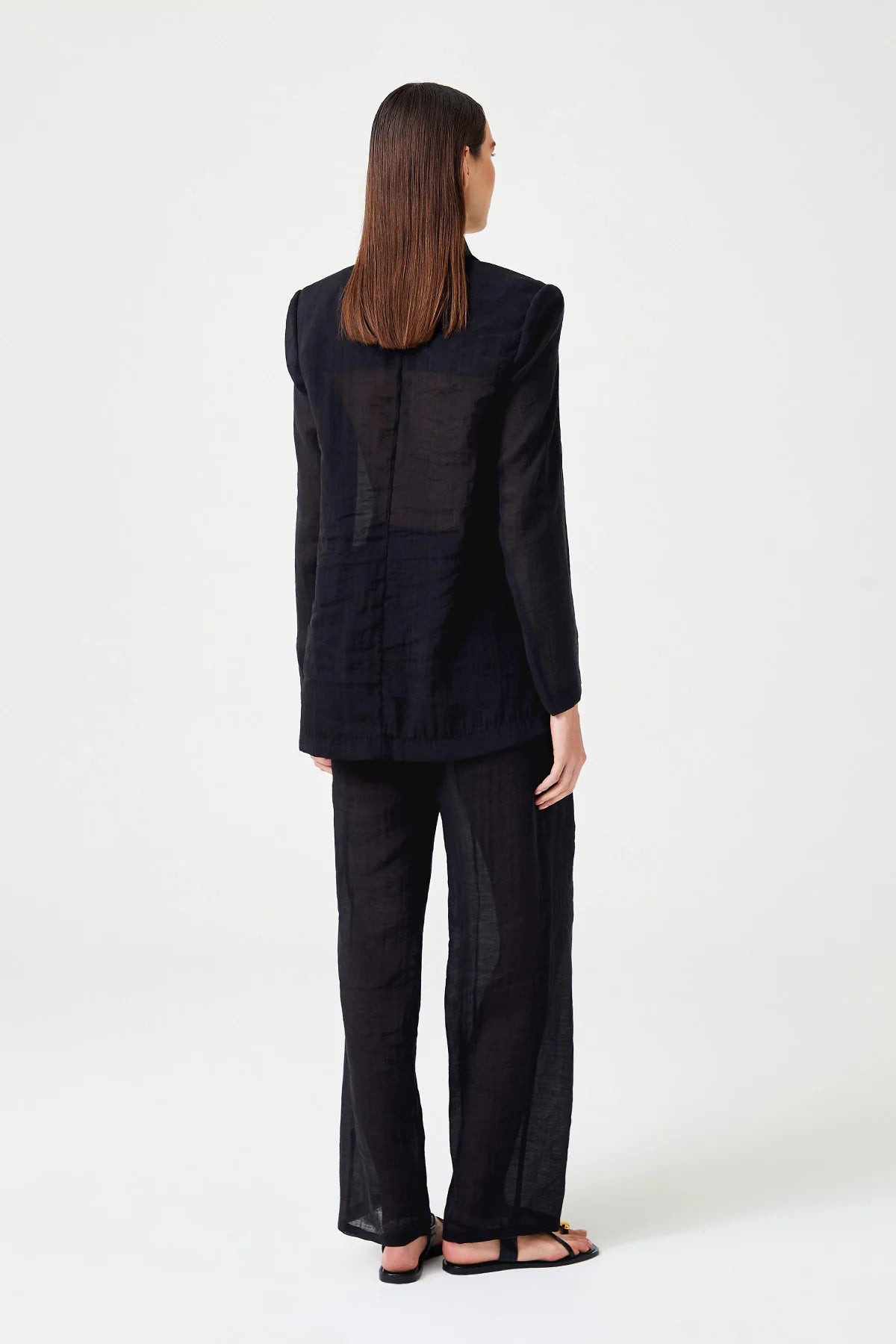 Siyah Pileli Pantolon