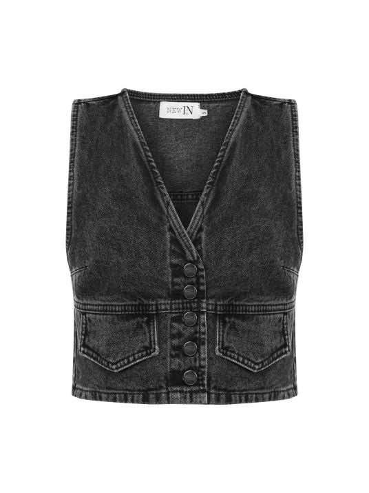 Antrasit Denim Yelek