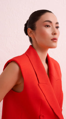 Kruvaze Yaka Yelek & Pantolon Takım