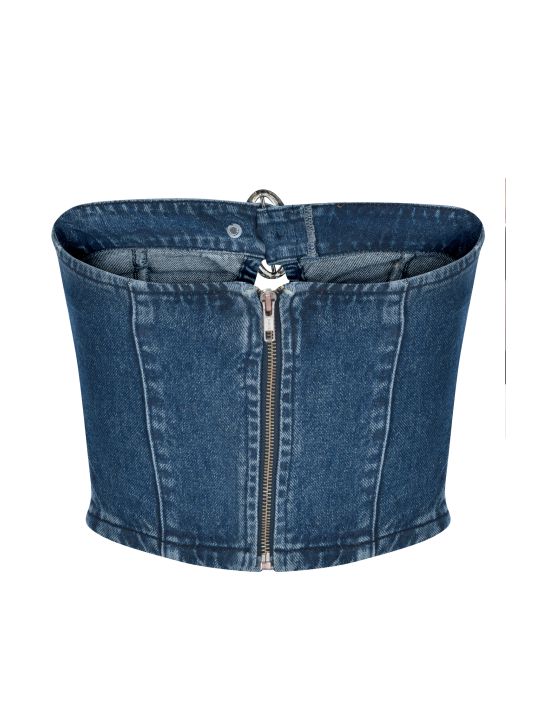 Kemerli Denim Büstiyer