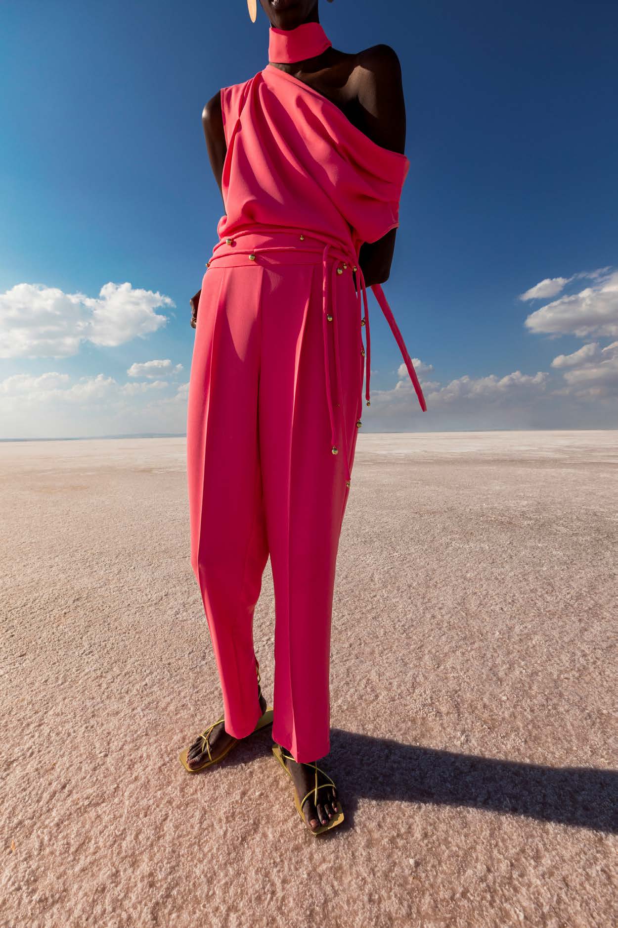Biyeli Pembe Pantolon